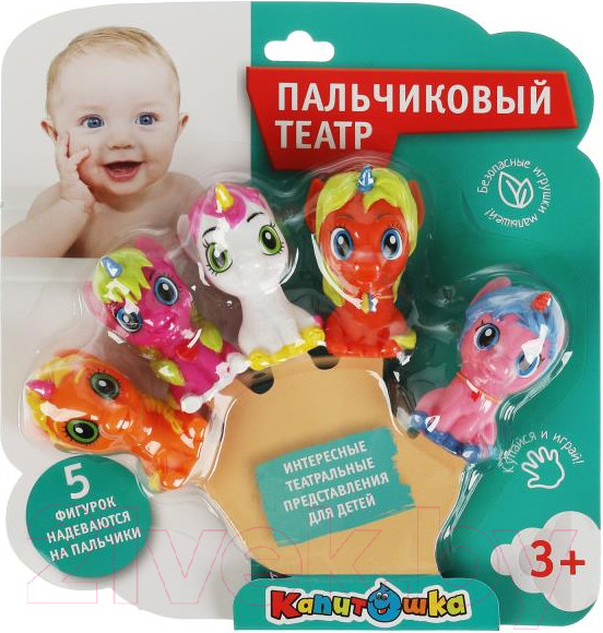 Изображение товара Игра для ванной Капитошка Пальчиковый театр Единороги / UPS-01