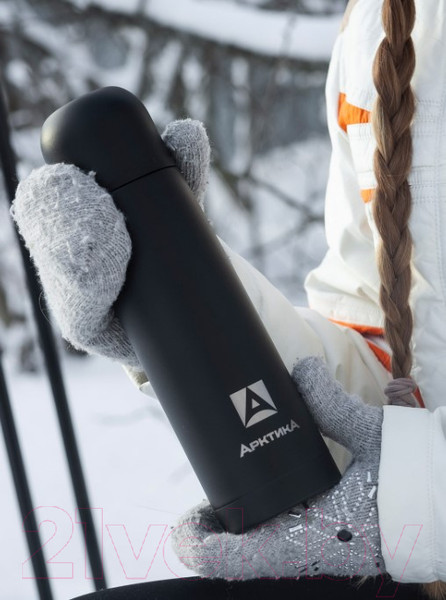 Изображение товара Термос для напитков Арктика 102-500 (чёрный/песок)