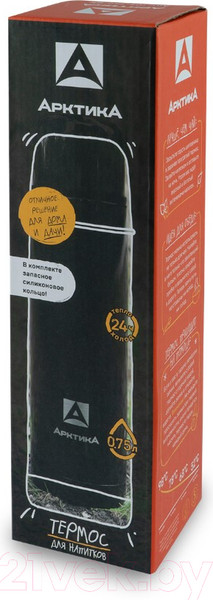 Изображение товара Термос для напитков Арктика 102-750 (чёрный/оникс)