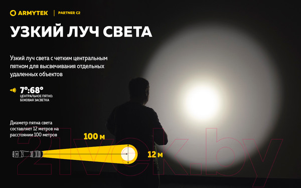 Изображение товара Фонарь Armytek Partner C2 Magnet USB Warm / F07802W