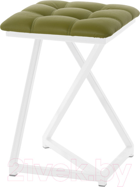 Изображение товара Табурет AMC Comfort 9К6.11 (кожзам оливковый/белый)
