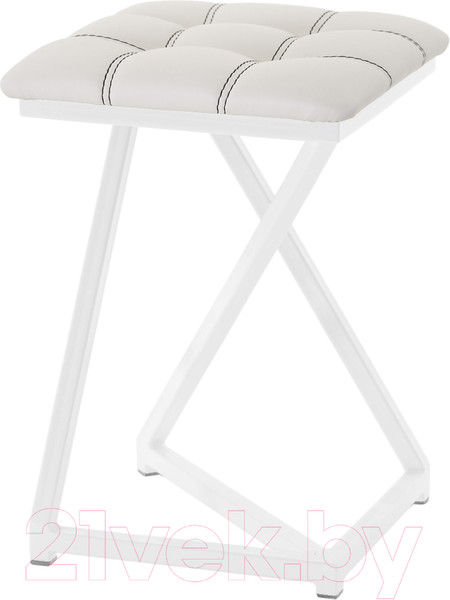 Изображение товара Табурет AMC Comfort 9К6.12 (кожзам белый/белый)