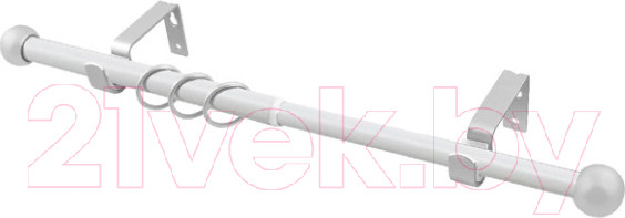 Изображение товара Карниз для штор LEGRAND Шар раздвижной 1.6-3м 1-но рядный / 58102154 (белый)