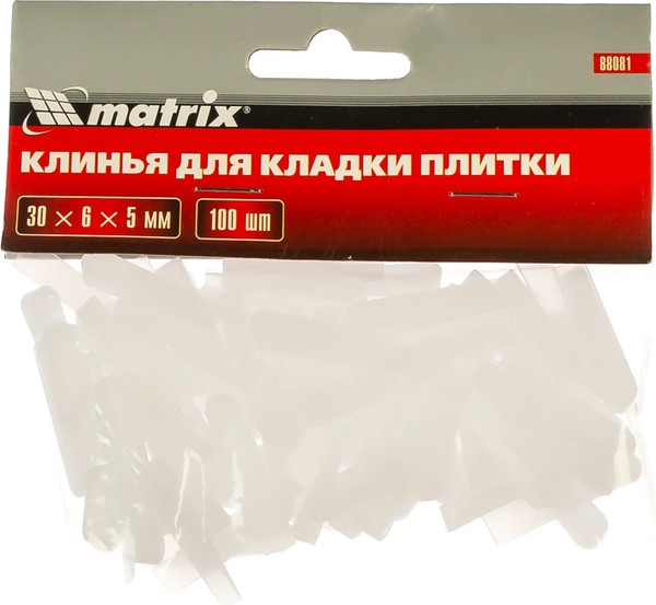 Изображение товара Клинья для выравнивания плитки Matrix 88081 (100шт)