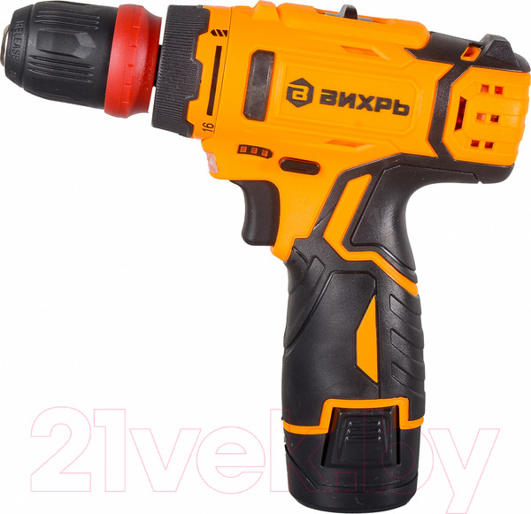 Изображение товара Аккумуляторная дрель-шуруповерт Вихрь ДА-12Л-2КC (72/14/33)