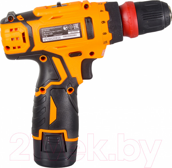 Изображение товара Аккумуляторная дрель-шуруповерт Вихрь ДА-12Л-2КC (72/14/33)