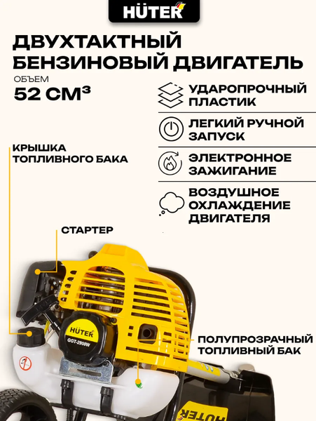 Изображение товара Триммер бензиновый Huter GGT-2900W (70/2/65)