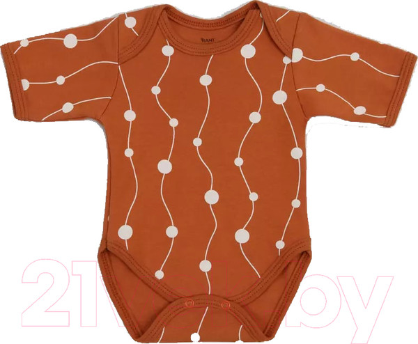 Изображение товара Боди для малышей Rant Hugs And Kisses С коротким рукавом / HK_PCB62-62 (Pattern Brown, р.62)