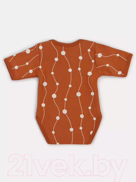 Изображение товара Боди для малышей Rant Hugs And Kisses С коротким рукавом / HK_PCB62-62 (Pattern Brown, р.62)