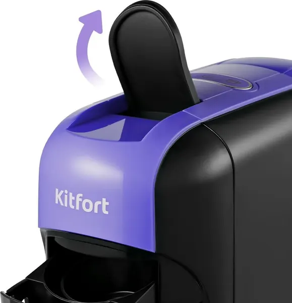 Изображение товара Кофеварка эспрессо Kitfort KT-7105-1 3 в 1 (черно-фиолетовый)