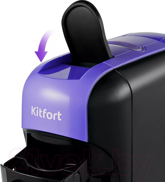 Изображение товара Кофеварка эспрессо Kitfort KT-7105-1 3 в 1 (черно-фиолетовый)