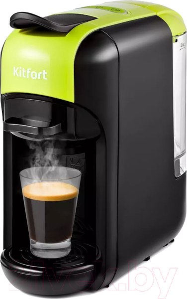 Изображение товара Кофеварка эспрессо Kitfort KT-7105-2 3 в 1 (черно-салатовый)