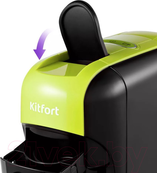 Изображение товара Кофеварка эспрессо Kitfort KT-7105-2 3 в 1 (черно-салатовый)