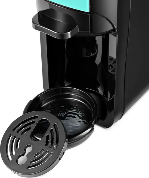 Изображение товара Кофеварка эспрессо Kitfort KT-7105-3 3 в 1 (черно-бирюзовый)