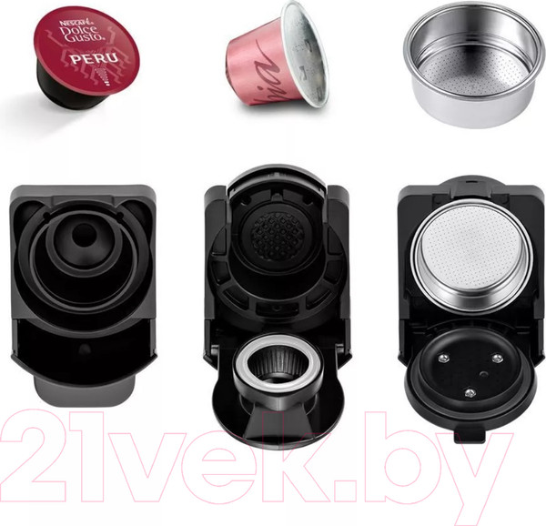 Изображение товара Кофеварка эспрессо Kitfort KT-7105-3 3 в 1 (черно-бирюзовый)