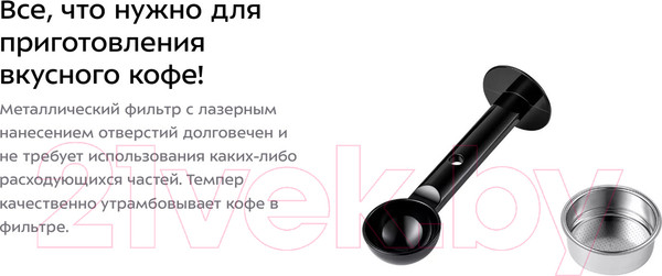 Изображение товара Кофеварка эспрессо Kitfort KT-7105-3 3 в 1 (черно-бирюзовый)