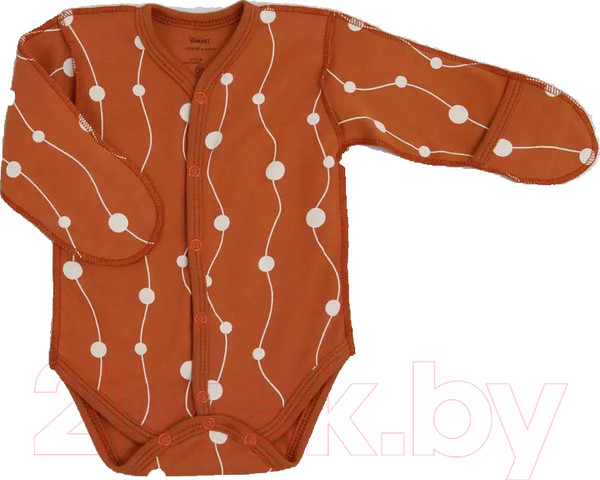 Изображение товара Боди для малышей Rant Hugs And Kisses С длинным рукавом / HK_PCB67-62 (Pattern Brown, р.62)