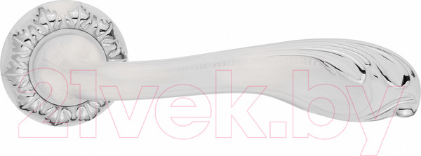 Изображение товара Ручка дверная Ренц Фабриано / INDH 64-10 SW/CP (супер белый/хром блестящий)