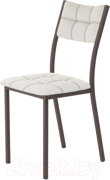 Изображение товара Стул AMC Comfort 3К2.12 (кожзам белый/коричневый)