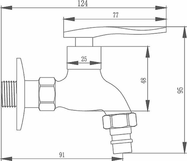 Изображение товара Кран на одну воду Haiba HB522