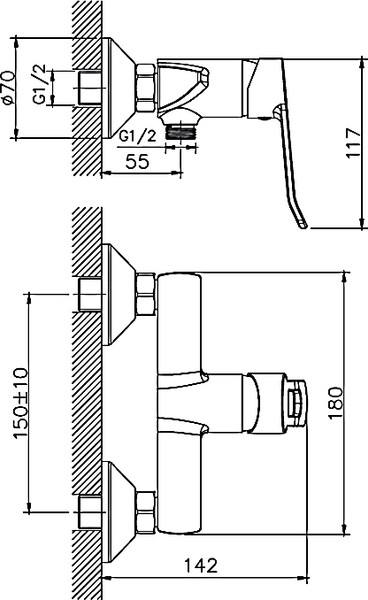 Изображение товара Гигиенический душ со смесителем Haiba HB55556