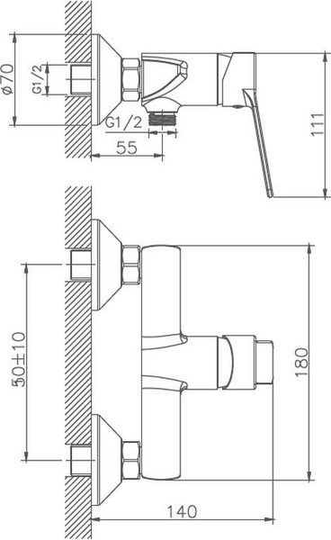 Изображение товара Гигиенический душ со смесителем Haiba HB55559
