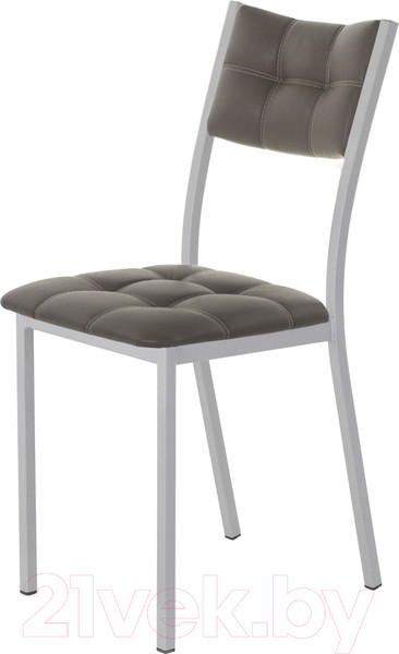 Изображение товара Стул AMC Comfort 3К5.8 (кожзам серо-коричневый/серебристый)