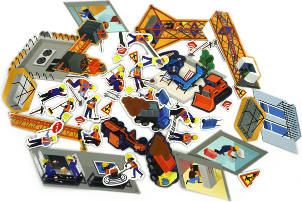 Изображение товара Развивающая игра Махаон На стройке. Интерактивная с магнитами (Давид Патрик)