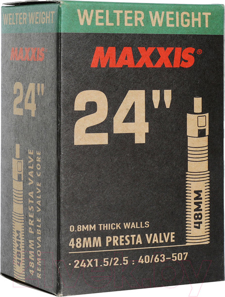 Изображение товара Камера для велосипеда Maxxis 24x1.5/2.5 (40/63-507) 0.8 LFVSEP48 B-CAP / TB00159700