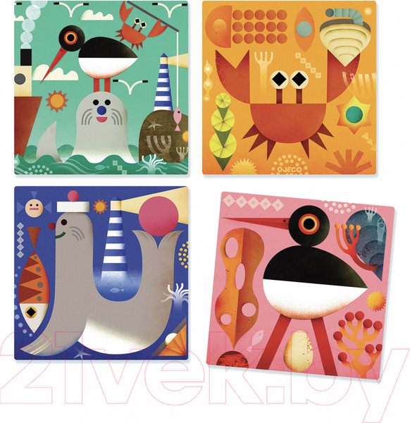 Изображение товара Сортер Djeco Кубики-пазл В море / 01913