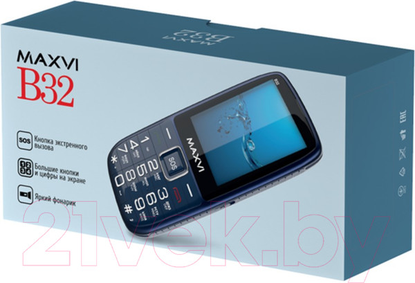 Изображение товара Мобильный телефон Maxvi B32 (красный)