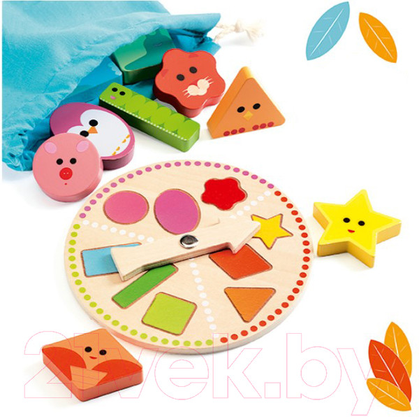 Изображение товара Развивающий игровой набор Djeco Тактильное лото Формы / 06214