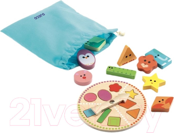 Изображение товара Развивающий игровой набор Djeco Тактильное лото Формы / 06214