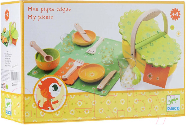 Изображение товара Набор игрушечной посуды Djeco Мой пикник / 06527