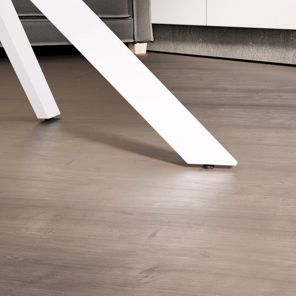 Изображение товара Обеденный стол ТриЯ Мэдисон раздвижной тип 1 (белый муар/дуб крафт золотой)