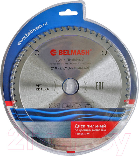 Изображение товара Пильный диск БЕЛМАШ 210x2.5/1.6x30 60T / RD152A