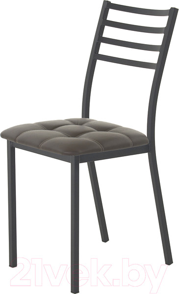 Изображение товара Стул AMC Comfort 4К1.8 (кожзам серо-коричневый/черный)
