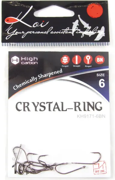 Изображение товара Набор крючков рыболовных KOI Crystal Ring 6 INT (10шт, BN)