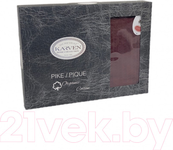Изображение товара Плед Karven Waffle Pike 200x220 Евро / P 928 (бордовый)