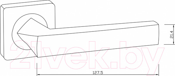 Изображение товара Ручка дверная Ренц Равенна / INDH 302-02 AB (бронза черная с патиной)