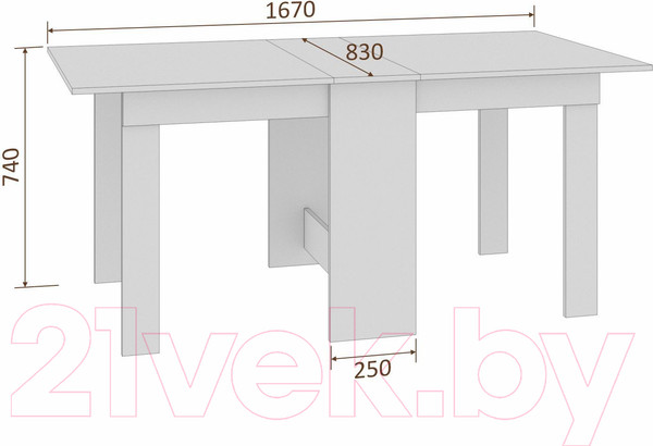 Изображение товара Стол-книга Кортекс-мебель Бон 6 (береза)