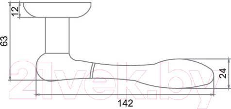 Изображение товара Ручка дверная Ренц Розаро / INDH 89-08 MBN (матовый черный никель)