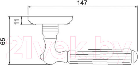 Изображение товара Ручка дверная Ренц Стелла / INDH 68-19 MAB (бронза античная матовая)