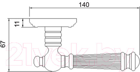 Изображение товара Ручка дверная Ренц Валенсия / INDH 69-19 MAB (бронза античная матовая)