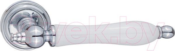 Изображение товара Ручка дверная Ренц Мишель / INDH 615-16 CP/WH (хром блестящий/белая керамика)