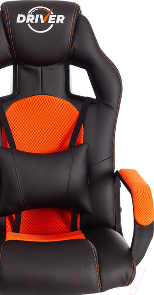 Изображение товара Кресло геймерское Tetchair Driver кожзам/ткань (черный/оранжевый)