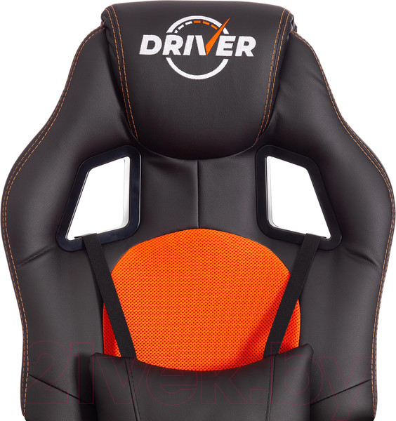 Изображение товара Кресло геймерское Tetchair Driver кожзам/ткань (черный/оранжевый)