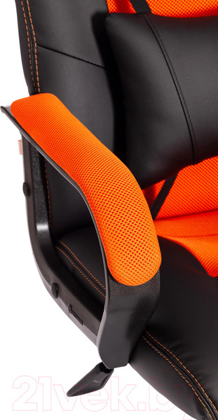 Изображение товара Кресло геймерское Tetchair Driver кожзам/ткань (черный/оранжевый)