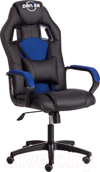 Изображение товара Кресло геймерское Tetchair Driver кожзам/ткань (черный/синий)