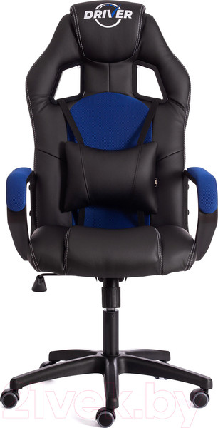 Изображение товара Кресло геймерское Tetchair Driver кожзам/ткань (черный/синий)